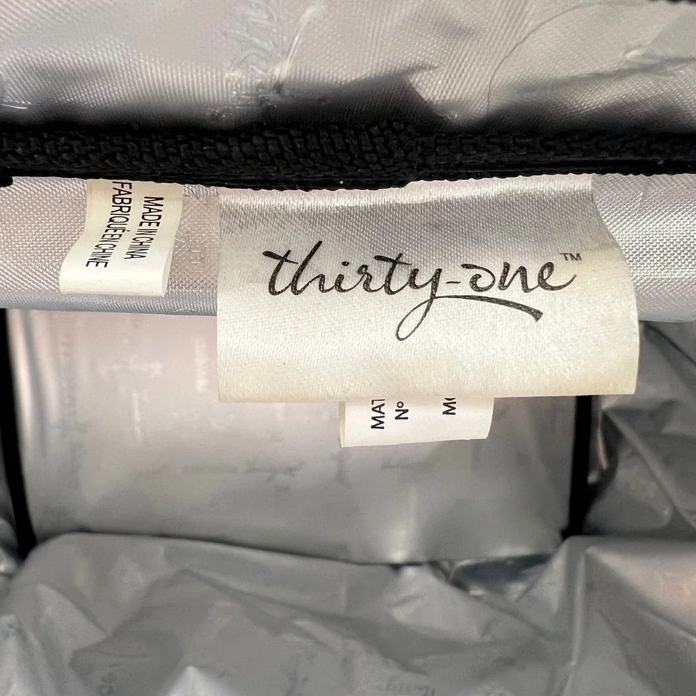 Thirty-One Rolling Thermal Cooler Bag Parisian Pop Damask Insulated Wheeled Tote